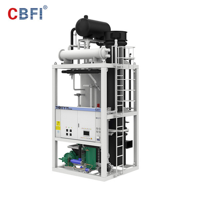 دستگاه یخچال لوله ای آب خنک کننده PLC 30 تن / روز برای تولید مواد غذایی