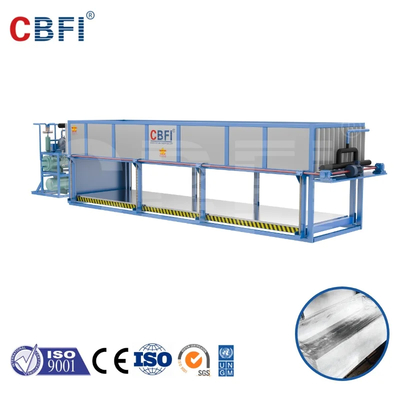 CE / ISO 220V / 50Hz ماشین بلوک یخ خنک کننده مستقیم با کنترل PLC بخار دهنده فولاد ضد زنگ